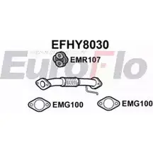 Выхлопная труба глушителя EUROFLO MJKC X CK5W7X EFHY8030 4350805 изображение 0