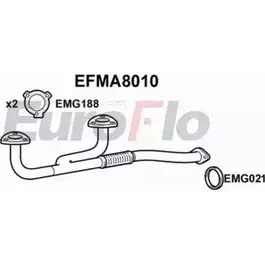 Выхлопная труба глушителя EUROFLO 4350877 L5 2WG0D EFMA8010 9TW0E изображение 0