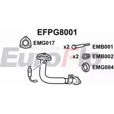 Выхлопная труба глушителя EUROFLO 0BGX X 4350928 EFPG8001 GE44WVQ изображение 0