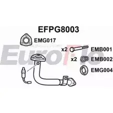 Выхлопная труба глушителя EUROFLO 0LS48EL EFPG8003 4350929 LRBEK6 2 изображение 0