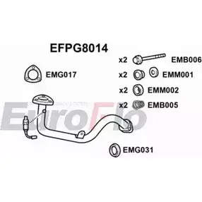Выхлопная труба глушителя EUROFLO EFPG8014 4KH3QD 7MA88 2 4350938 изображение 0