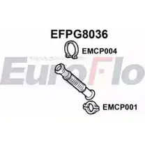 Выхлопная труба глушителя EUROFLO 5V7NK7Q EFPG8036 RVC YH7K 4350953 изображение 0