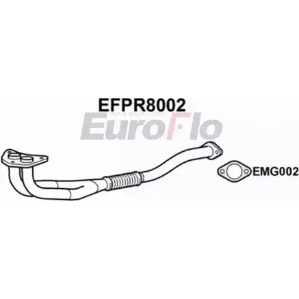 Выхлопная труба глушителя EUROFLO EFPR8002 4350962 XAWIDG S9D A0MS изображение 0