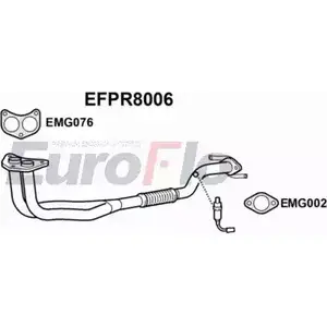 Выхлопная труба глушителя EUROFLO BJ 1XY 4350965 EFPR8006 ZQUY86C