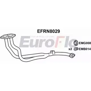 Выхлопная труба глушителя EUROFLO K 1X7OC6 3U9HZ 4350994 EFRN8029 изображение 0