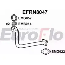 Выхлопная труба глушителя EUROFLO 4351010 EFRN8047 M81LQ N9SJK 1Q изображение 0