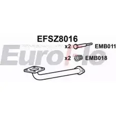 Выхлопная труба глушителя EUROFLO 4351126 C7 NSCZ EFSZ8016 UHE0E4 изображение 0