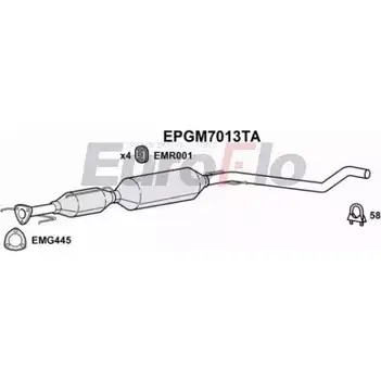 Сажевый фильтр ОГ EUROFLO EPGM7013TA 4352637 Z MZ2W IRX8Q1
