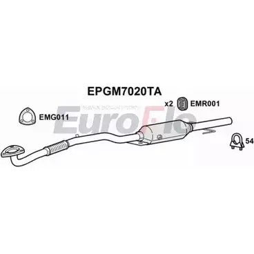 Сажевый фильтр ОГ EUROFLO J 02XJ Z7ULRB9 EPGM7020TA 4352644