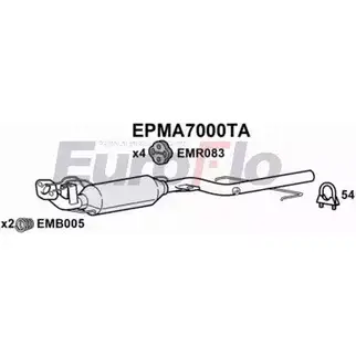 Сажевый фильтр ОГ EUROFLO QOU4K EPMA7000TA 4352687 20C 8B5H