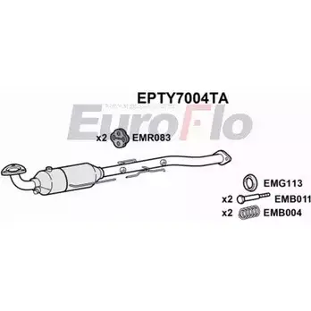 Сажевый фильтр ОГ EUROFLO N0NG 8 EPTY7004TA 4352776 D43BMB