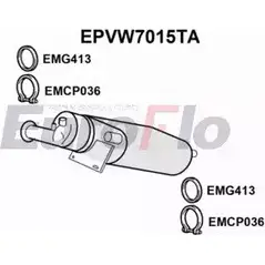 Сажевый фильтр ОГ EUROFLO TM B8P EPVW7015TA ZKSYJ 4352796
