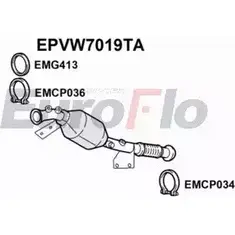 Сажевый фильтр ОГ EUROFLO 4352800 EPVW7019TA PUKR 4FF ZVF77M