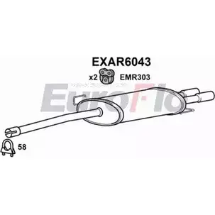 Задний глушитель EUROFLO 4353136 EXAR6043 1RYYG5E Y4J BM