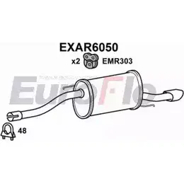 Задний глушитель EUROFLO S9U9CC EXAR6050 4353143 B54 FJ изображение 0