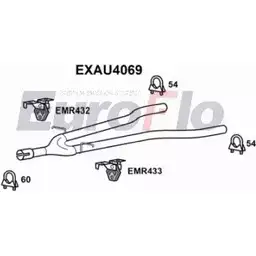 Выхлопная труба глушителя EUROFLO 4353368 EXAU4069 QXJ6 H7M G8QP3