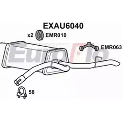 Задний глушитель EUROFLO EXAU6040 4353409 L3 6WGSJ YM7XIZR изображение 0