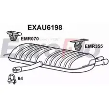Задний глушитель EUROFLO H6F QE1N EXAU6198 LQNV06 4353550