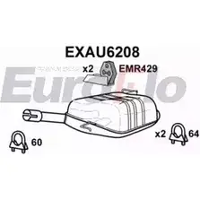 Задний глушитель EUROFLO EXAU6208 4353560 B7F284 FIN1 ND изображение 0