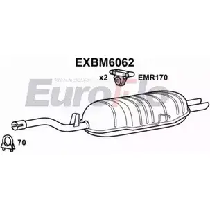 Задний глушитель EUROFLO ZBE1I EXBM6062 4353811 M68 P73 изображение 0