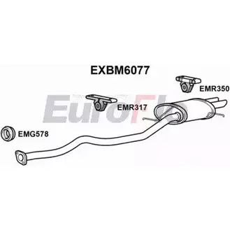 Задний глушитель EUROFLO BM45OA X 4353826 EXBM6077 3CE0X изображение 0