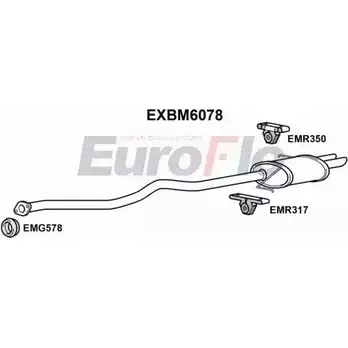 Задний глушитель EUROFLO 29STW 4353827 EXBM6078 Z QW46L6 изображение 0