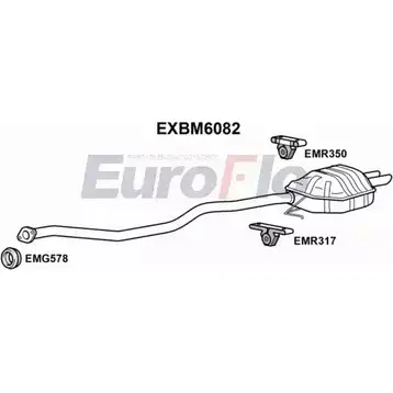 Задний глушитель EUROFLO VXG883H 43653 T EXBM6082 4353831 изображение 0