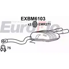 Задний глушитель EUROFLO 4353852 EXBM6103 7 HE0O RN05D изображение 0