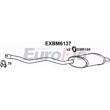 Задний глушитель EUROFLO 4353882 EXBM6137 S CIBK MS8KQ изображение 0