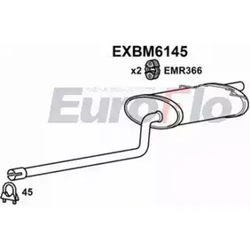 Задний глушитель EUROFLO 4353888 R20H9C EXBM6145 U0Q T3O изображение 0