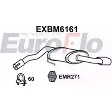 Задний глушитель EUROFLO EXBM6161 4353904 1BVUWZ N LS4HF изображение 0