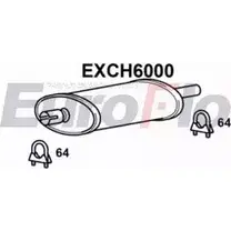 Задний глушитель EUROFLO GVL F7 4354012 WP87V2J EXCH6000 изображение 0