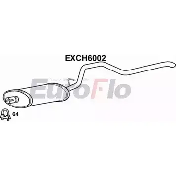 Задний глушитель EUROFLO 4354014 EXCH6002 RU N6P O0185HJ изображение 0