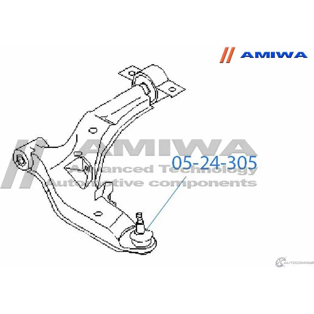 Шаровая опора переднего нижнего рычага AMIWA KMKD0 D 72JT 1422492330 05-24-305 изображение 1