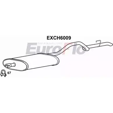 Задний глушитель EUROFLO F8M 2S 4354021 EXCH6009 Y1KA867 изображение 0