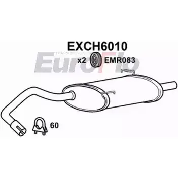 Задний глушитель EUROFLO TVQYWVZ 4354022 EXCH6010 XEGD RAE изображение 0