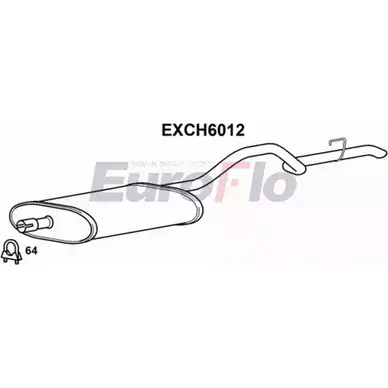 Задний глушитель EUROFLO ADFWK JBBJ Z0 4354024 EXCH6012 изображение 0
