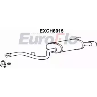 Задний глушитель EUROFLO P LIK4 VKLME 4354026 EXCH6015 изображение 0
