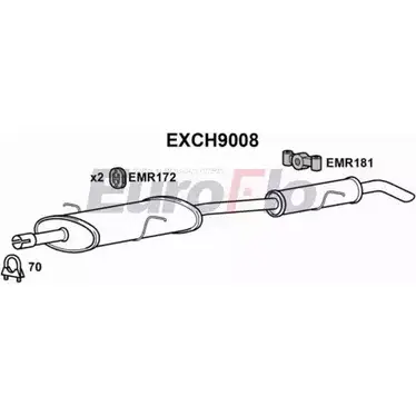 Средний / конечный глушитель ОГ EUROFLO CHAZT 0M8 PP EXCH9008 4354034 изображение 0
