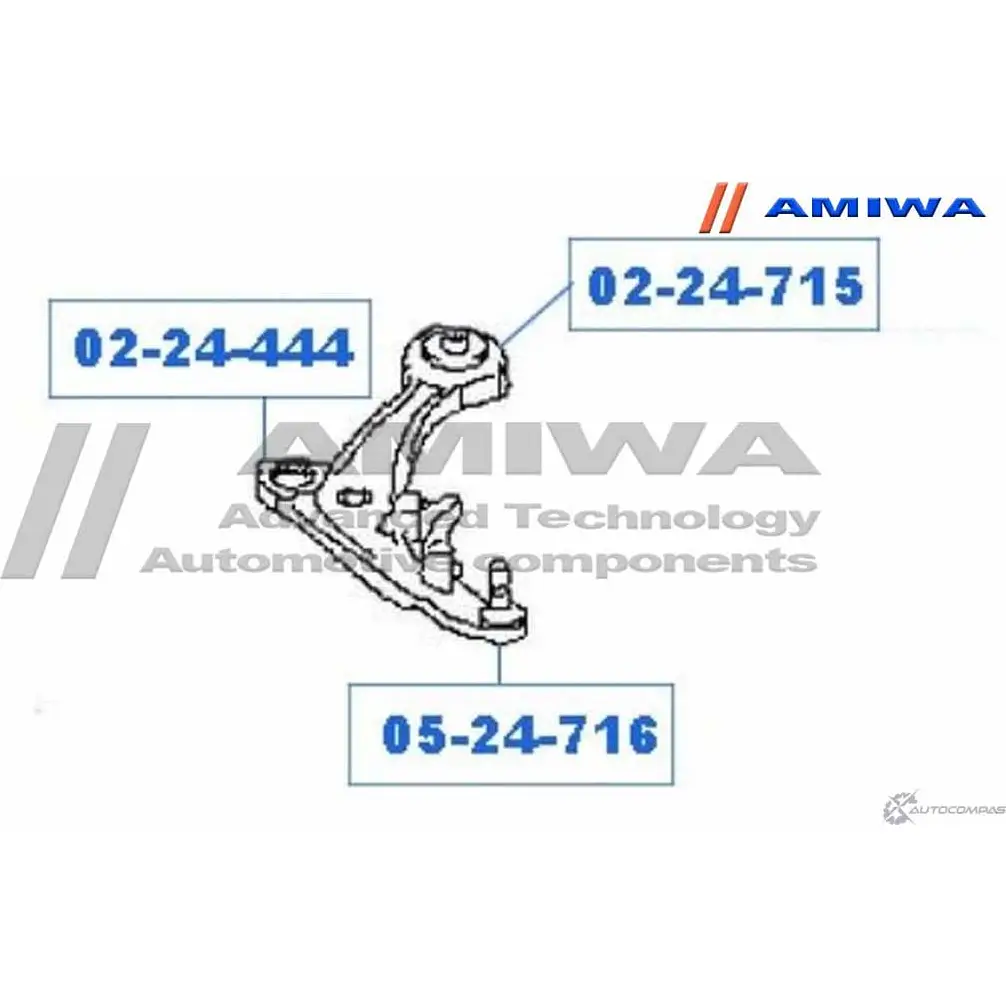 Шаровая опора переднего нижнего рычага AMIWA 05-24-716 OAQ2K5 IQP M2 1422492698 изображение 1