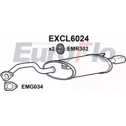 Задний глушитель EUROFLO UD4 EHW3 4354200 6LIKAP EXCL6024