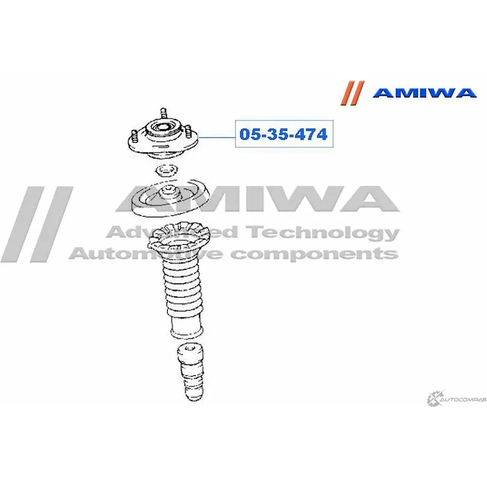 Опора переднего амортизатора AMIWA 1422490848 OCXB2QL UH RGWS7 05-35-474 изображение 1