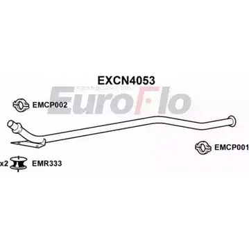 Выхлопная труба глушителя EUROFLO 4354483 IKI 74B EXCN4053 E3HF2 изображение 0