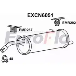 Задний глушитель EUROFLO 3A1GB4N KHUH 5W 4354565 EXCN6051 изображение 0