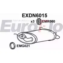 Задний глушитель EUROFLO EXDN6015 OOQK QK F8LTYG0 4354972 изображение 0