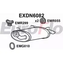 Задний глушитель EUROFLO EXDN6082 CXQLV 4355036 W7P4 F изображение 0