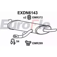 Задний глушитель EUROFLO A2 QCXKO 4355091 RM9DA EXDN6143