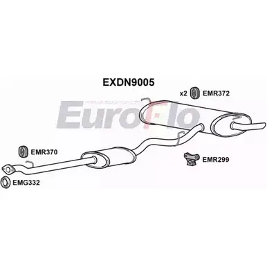 Средний / конечный глушитель ОГ EUROFLO 4355108 2 IDP7 6E3PWTC EXDN9005 изображение 0