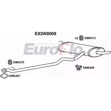 Средний / конечный глушитель ОГ EUROFLO LMD7N 5I5 FL7P 4355111 EXDN9009 изображение 0