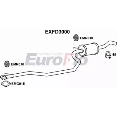 Резонатор EUROFLO EXFD3000 6CWMQW2 4355333 5W6IFV Y изображение 0